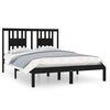 vidaXL Estructura de cama madera maciza de pino negro 140x190 cm