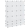 vidaXL Armario modular con 18 compartimentos blanco 37x146x180,5 cm
