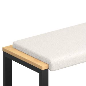 vidaXL Coj&iacute;n de banco Tela Sherpa Crema Profundidad 35 cm