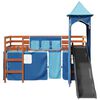 vidaXL Cama alta para ni&ntilde;os con torre madera pino azul 80x200 cm