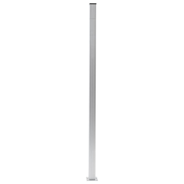 vidaXL Postes de valla 3 unidades aluminio 185 cm
