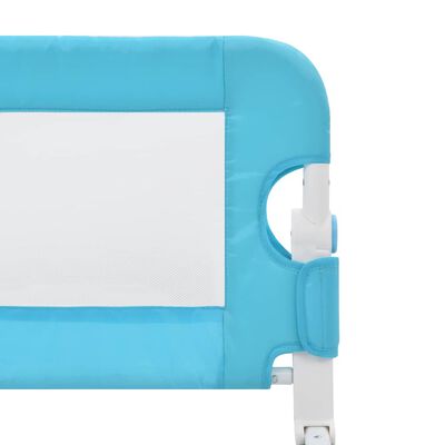 vidaXL Barandilla de seguridad cama de niño poliéster azul 180x42 cm