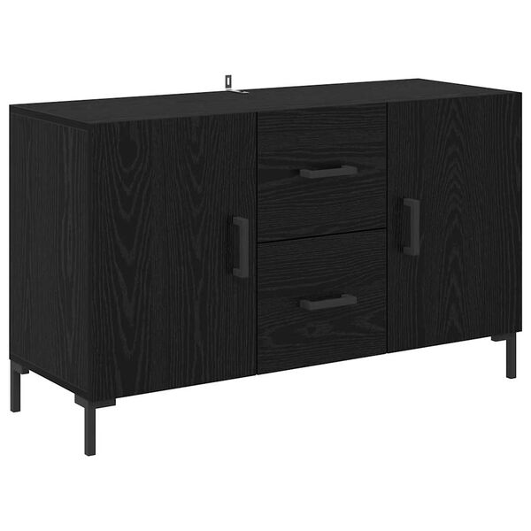 vidaXL Vitrina Roble Negro 100 x 36 x 60 cm Madera contrachapada