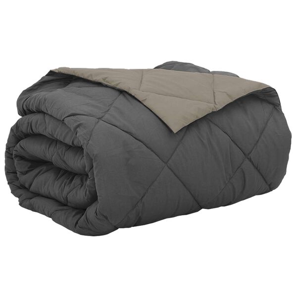 vidaXL Edred&oacute;n de Verano Gris Claro y Antracita 240 x 200 cm