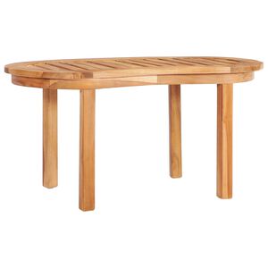 vidaXL Mesa de centro de madera maciza de teca 90x50x45 cm