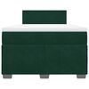 vidaXL Cama box spring con colch&oacute;n terciopelo verde oscuro 120x200 cm