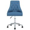 vidaXL Silla de oficina giratoria de tela azul