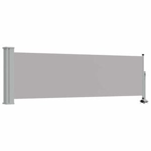 vidaXL Toldo lateral retr&aacute;ctil de jard&iacute;n gris 80x300 cm