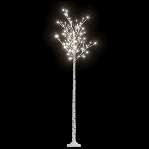 vidaXL &Aacute;rbol de Navidad LED blanco fr&iacute;o sauce interior exterior 2,2 m
