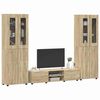 vidaXL Conjunto de mueble de TV Roble Sonoma Madera de ingenier&iacute;a