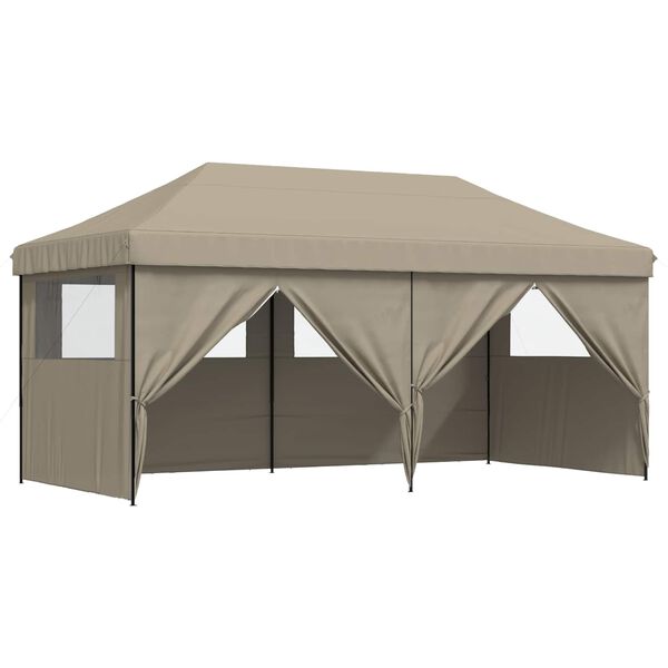 vidaXL Carpa de Fiesta Taup&eacute; 292 x 580 x 315 cm Tela Oxford