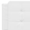 vidaXL Cabecero de cama acolchado Zadar cuero sintético blanco 152 cm