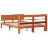 vidaXL Estructura de cama 2 pcs Marr&oacute;n cera Madera de Pino Macizo