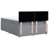 vidaXL Cama box spring con colch&oacute;n tela gris claro 160x200 cm
