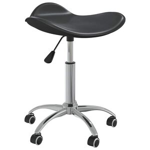 vidaXL Silla de oficina de cuero sint&eacute;tico negra