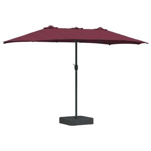 vidaXL Sombrilla de jard&iacute;n Rojo Burdeos 385 x 209 x 244 cm Poli&eacute;ster