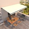 vidaXL Toldo retráctil automático crema 600x350 cm