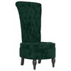 vidaXL Sillón de respaldo alto con botones terciopelo verde oscuro