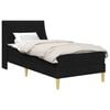vidaXL Estructura de cama con colch&oacute;n Negro 90 x 190 cm tela