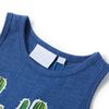 Camiseta de tirantes infantil azul oscuro melange 128