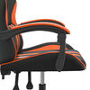 vidaXL Silla gaming cuero sint&eacute;tico negro y naranja