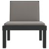 vidaXL Tumbona con cojines PP gris antracita