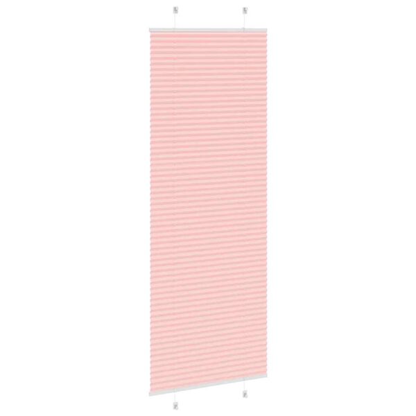 vidaXL Estor Plisado rosa 80x200 cm Tela Ancho 79,4 cm Poli&eacute;ster