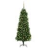 vidaXL &Aacute;rbol de Navidad artificial con luces y bolas verde 240 cm