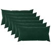 vidaXL Coj&iacute;n con almohada HEERLEN 6 uds. Verde oscuro Terciopelo