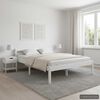 vidaXL Estructura de cama sin colch&oacute;n madera de pino blanco 140x200 cm