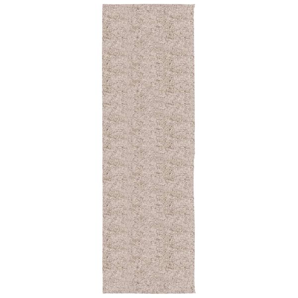 vidaXL Alfombra peluda de pelo largo moderna PAMPLONA beige 80x250 cm