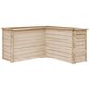 vidaXL Arriate de madera maciza de pino 150x150x80 cm