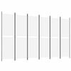 vidaXL Biombo divisor de 6 paneles de tela blanco 300x180 cm
