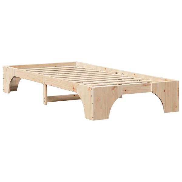 vidaXL Estructura de cama Natural 80 x 200 cm Madera de pino macizo