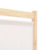 vidaXL Biombo divisor de 4 paneles de tela color crema 160x170x4 cm