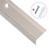 vidaXL Perfiles de pelda&ntilde;os forma de L 5 uds aluminio champ&aacute;n 90 cm