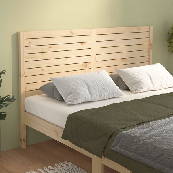 vidaXL Cabecero de cama madera maciza de pino 126x4x100 cm