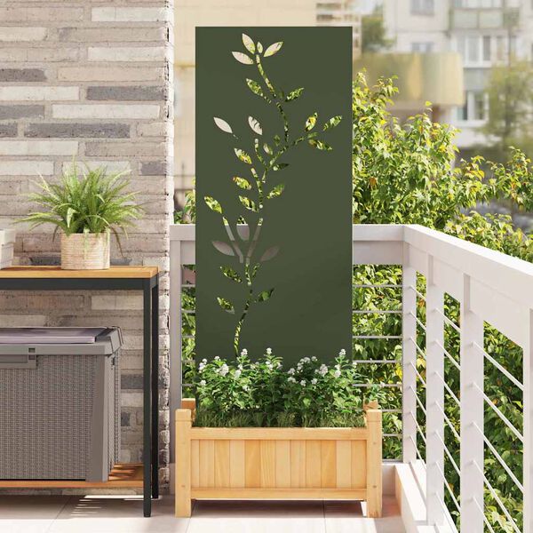 vidaXL Panel Decorativo de Jardín Verde oliva 50 x 140 cm
