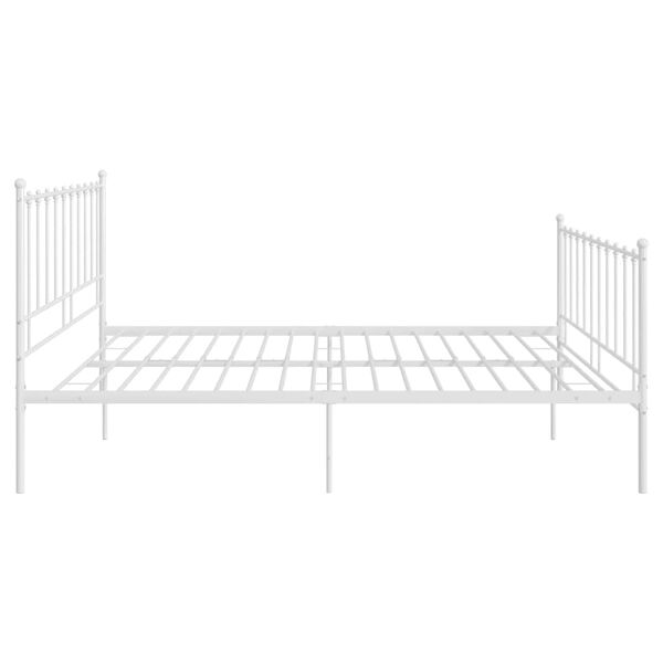 vidaXL Estructura de cama sin colchón metal blanco 140x200 cm