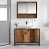 vidaXL Mueble de Cuarto de Ba&ntilde;o Madera envejecida 90 x 33 x 60 cm