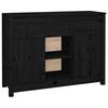 vidaXL Aparador de madera maciza de pino negro 100x35x74,5 cm