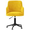 vidaXL Silla de oficina giratoria de terciopelo amarillo mostaza