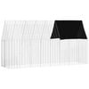 vidaXL Jaula para conejos Plateado 400 x 100 x 210 cm