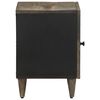 vidaXL Mesitas noche 2 uds madera maciza mango gris claro 40x33x46 cm