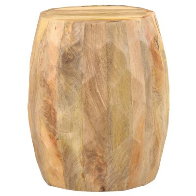 vidaXL Taburete en forma de tambor madera maciza de mango
