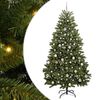 vidaXL &Aacute;rbol de Navidad artificial 210 cm 300 LED Blanco C&aacute;lido Verde