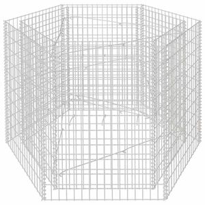 vidaXL Arriate hexagonal de gaviones 160x140x100 cm