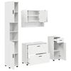 vidaXL Juego de muebles de ba&ntilde;o con caj&oacute;n con estante 4 pcs brillante