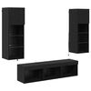 vidaXL Unidades de pared para TV 5 uds. Roble Negro
