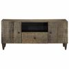 vidaXL Mueble de TV madera maciza de mango gris claro 105x33,5x46 cm